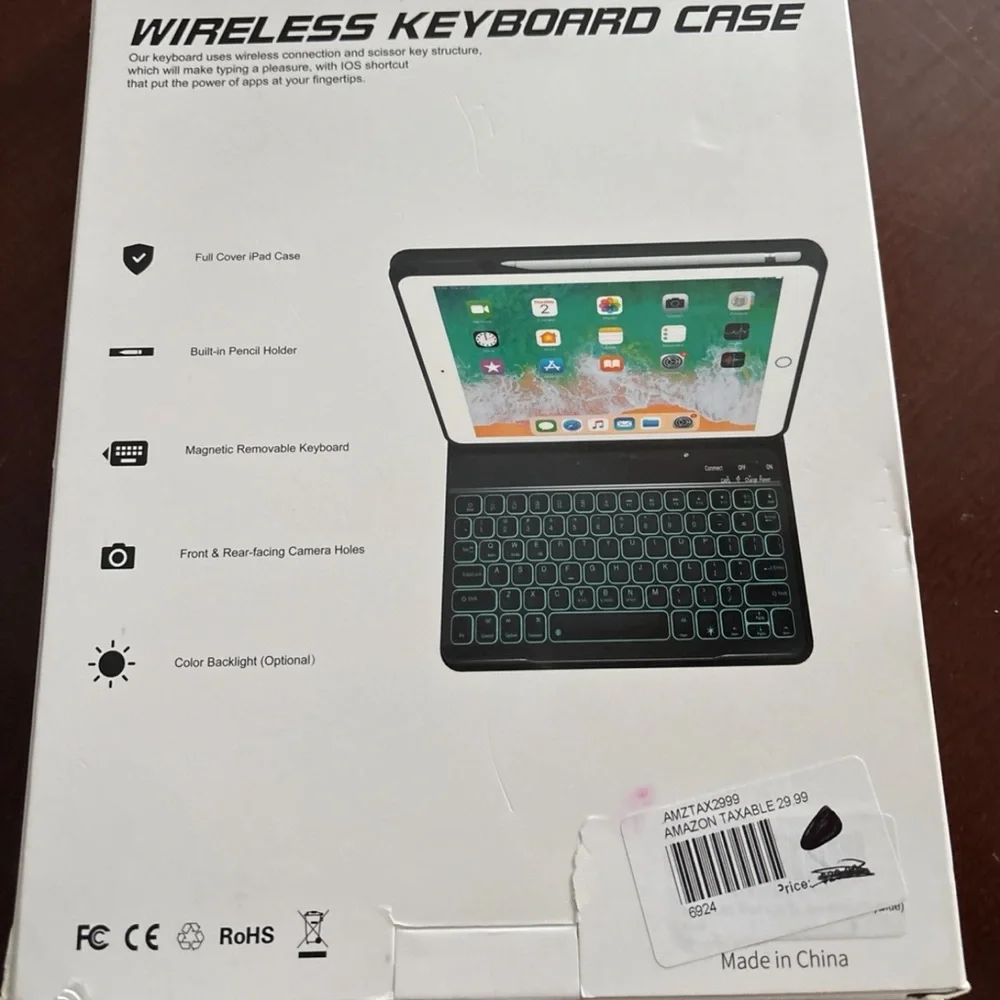 Wireless Keyboard Case for Tablets - Blue